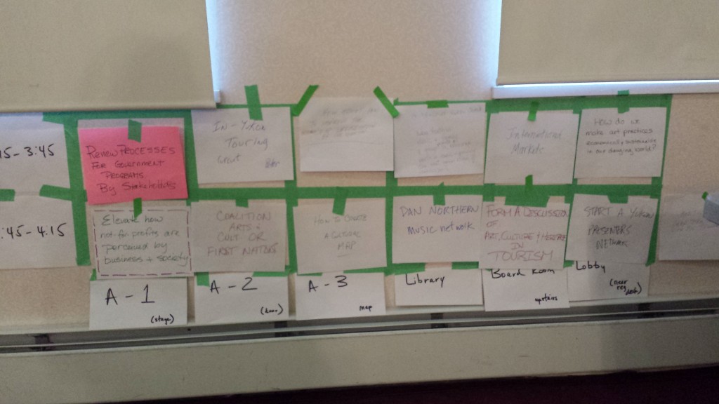 Using Open Space methods, participants pitched these initiatives for discussion. 